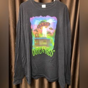 Dutch Bros Black UFO Long-Sleeve T-shirt size 2X
